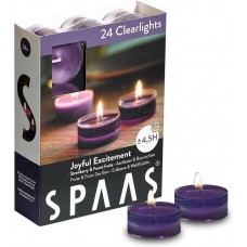 SPAAS theelichtjes Aardbeien en Bosvruchten - Joyful Excitement - ± 4,5 uur - Verkocht per 24 SPAAS theelichtjes Aardbeien en Bosvruchten - Joyful Excitement - ± 4,5 uur - Verkocht per 24